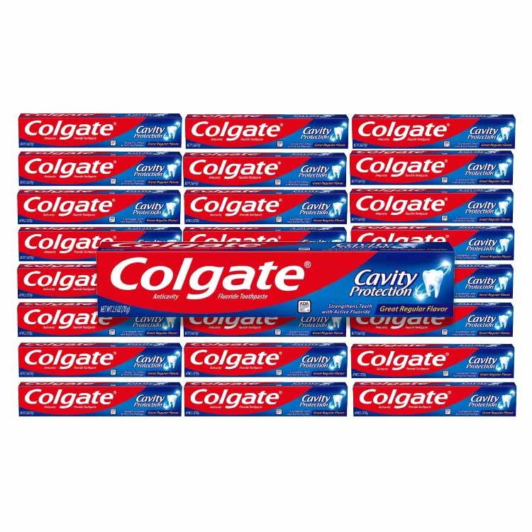 24 Pack - Colgate Cavity Protection Toothpaste, Regular (Great Regular Flavor), 2.5 oz
